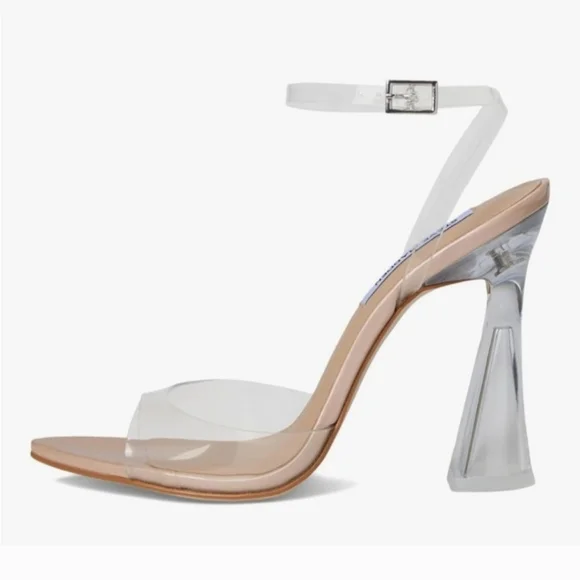STEVE MADDEN BEKI CLEAR BLUSH SANDAL SIZE 7.5 - Picture 2 of 8